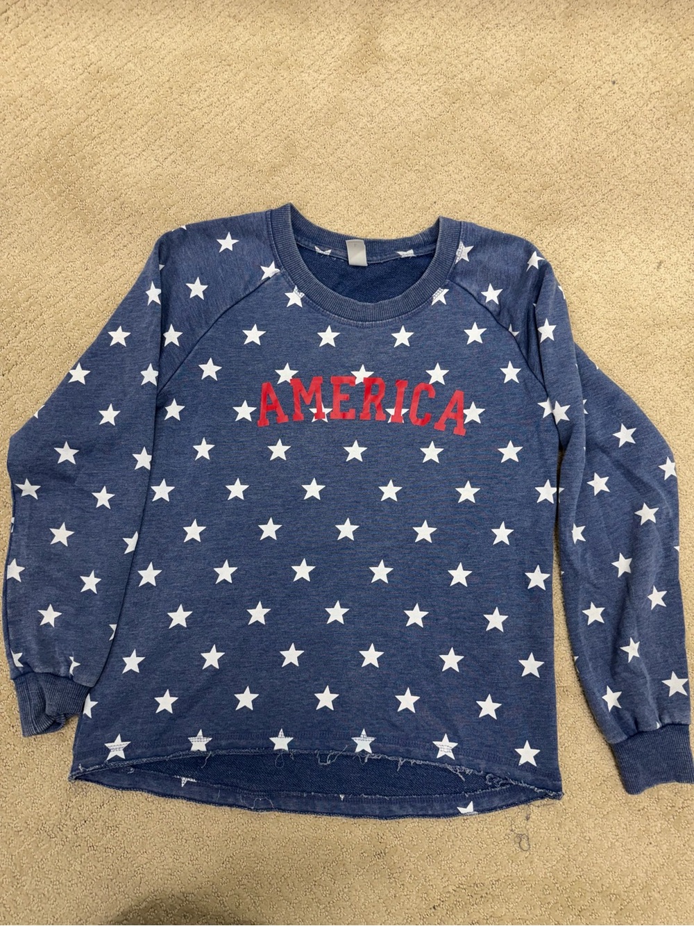 Women’s Navy Star 'America' Pullover Sweatshirt